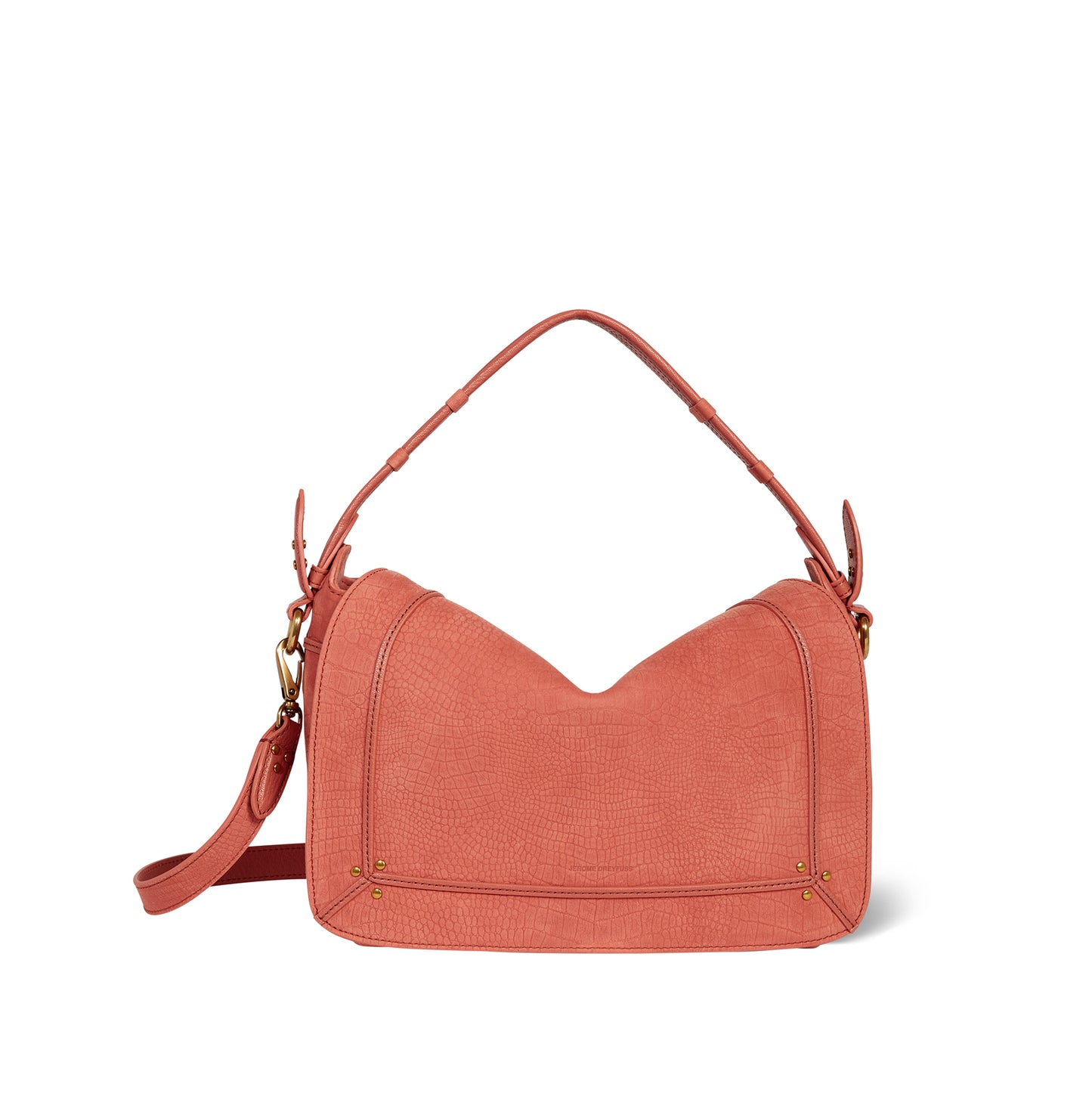 Tasche Pepito M in Imprimé Croco Terracotta