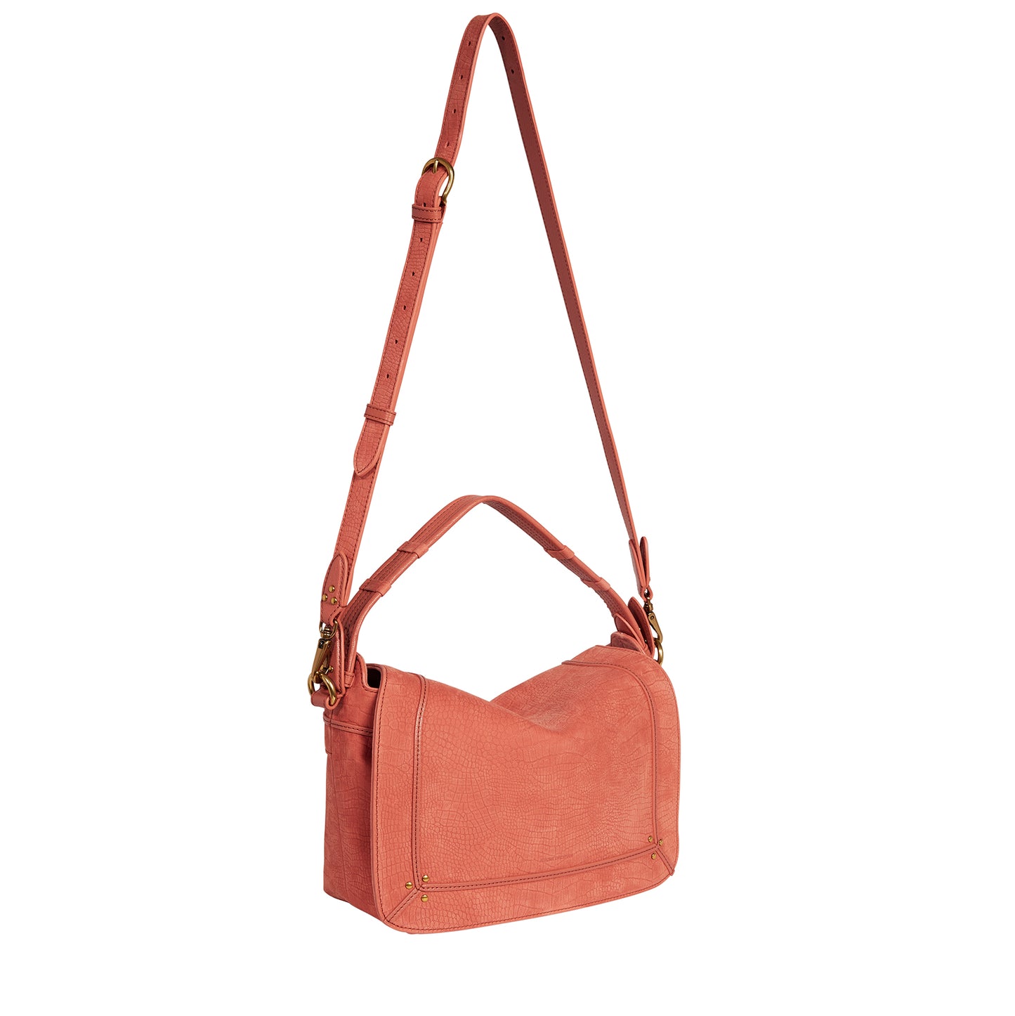 Tasche Pepito M in Imprimé Croco Terracotta